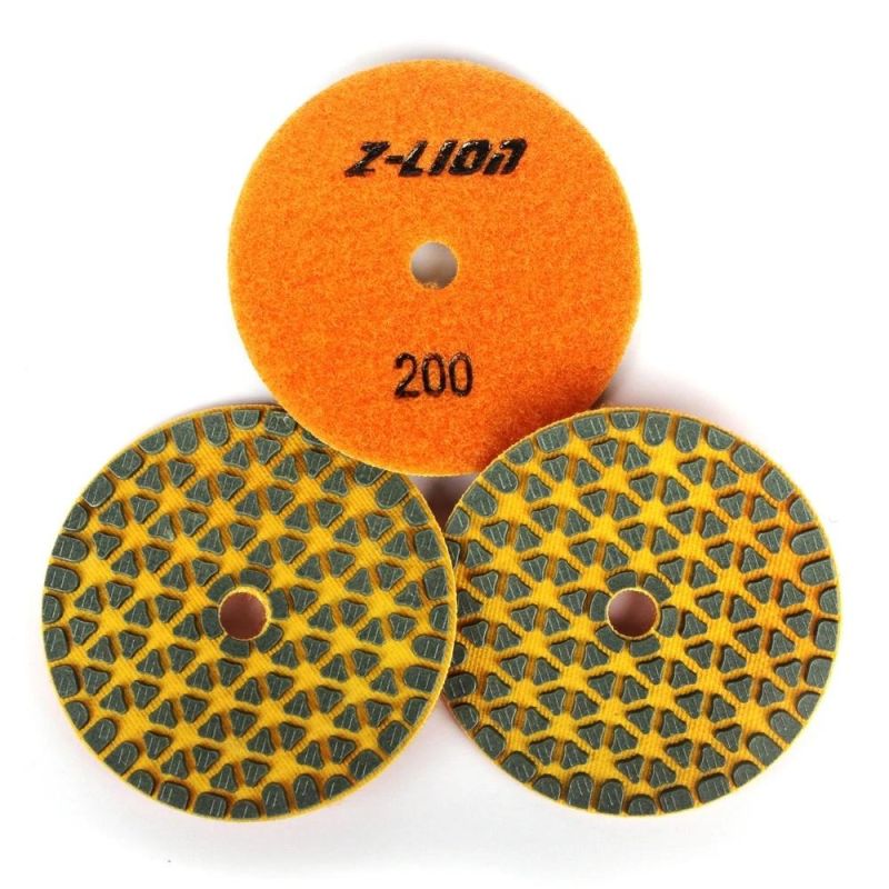 3inch/4inch Flexible Resin Bond Dry Polishing Pad for Granite Marble