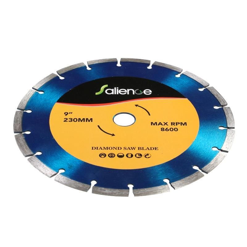 9 Inch 230mm General Purpose Segment Type Diamond Saw Blade for Granite Stone Concrete Cutting