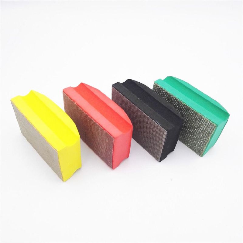 Electroplated Diamond Hand Pad, Foam Backed Hand Polishing Pads