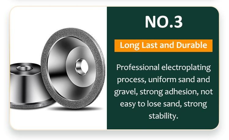 Bowl Coated Grinding Wheel Electroplated Bond Diamond Grinding Wheel