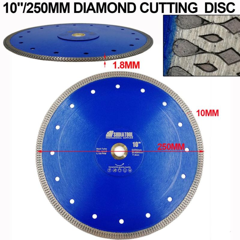 Hot Pressed Sintered X Mesh Turbo Diamond Blade for Tile Marble