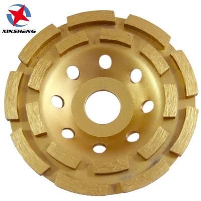 180mm Double Row Segment High Frequency Diamond Cup Grinding Wheel