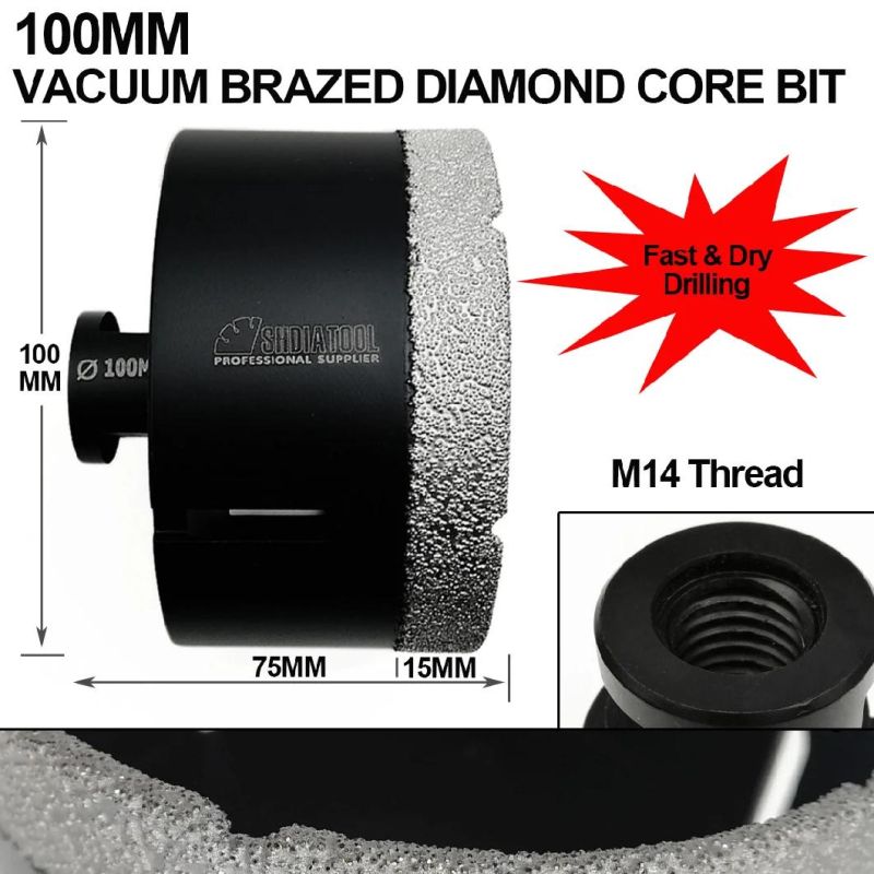 Vacuum Brazed Diamond Drilling Core Bits for Porcelain Marble Granite Ceramic