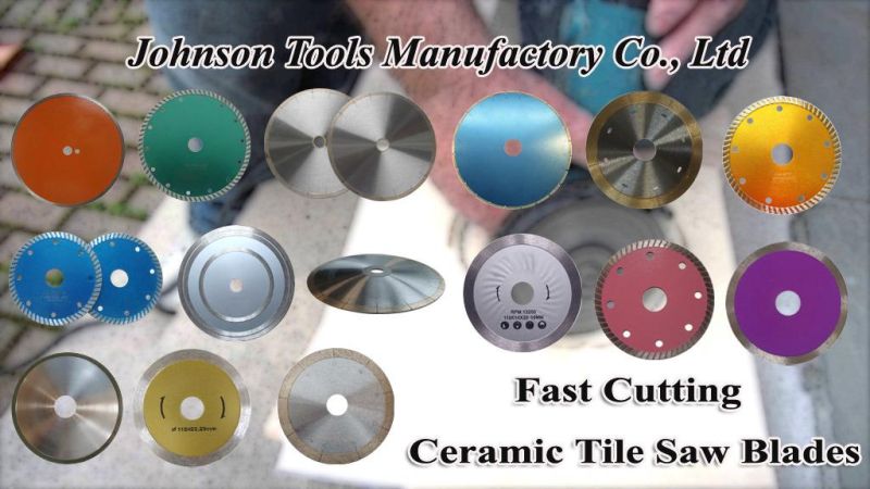 105-350mm Ceramic Tile Saw Blades with J Slot for Diamond Wet Cutting