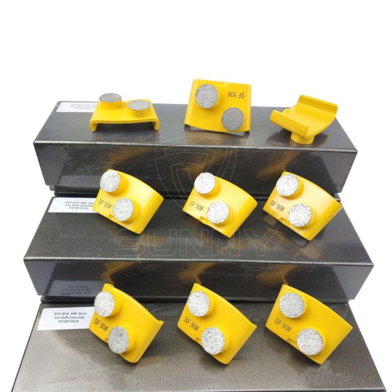 Double Round Diamond Segments Grinding Shoes for Concrete Floor