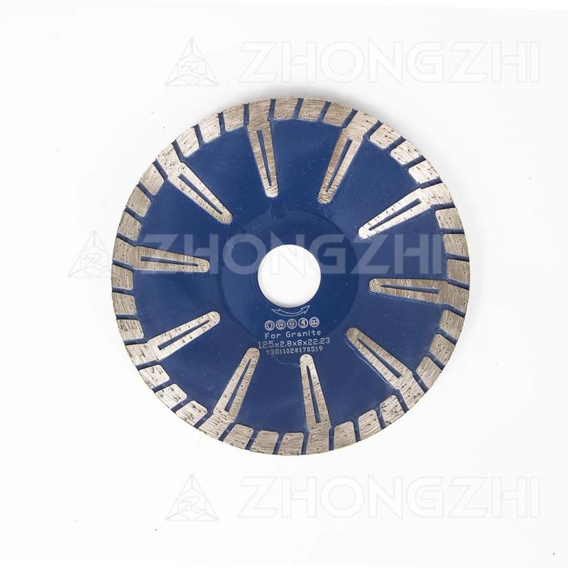 D125 T-Shaped Segmented Concave Diamond Blade for Stone Drilling Oval-Shaped Holes