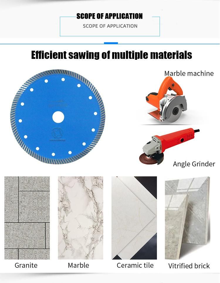 High Quality Turbo Super Thin Granite Tiles Diamond Cutting Disc Saw Blade Tool for Ceramic Porcelain