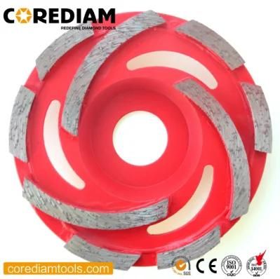 All Size Silver Brazed Grinding Abrasive Wheel with Cyclone Segments in Your Need/Diamond Grinding Cup Wheel/Tooling