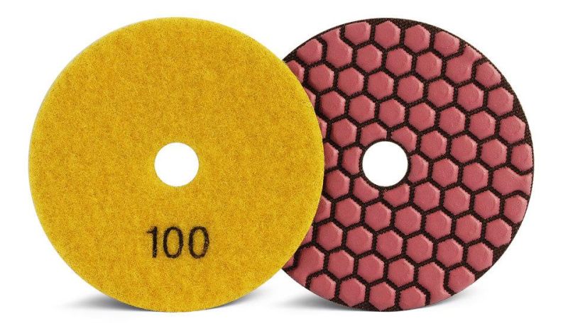 100mm Resin Pad Dry Diamond Polishing Pad for Granite Marble Stone