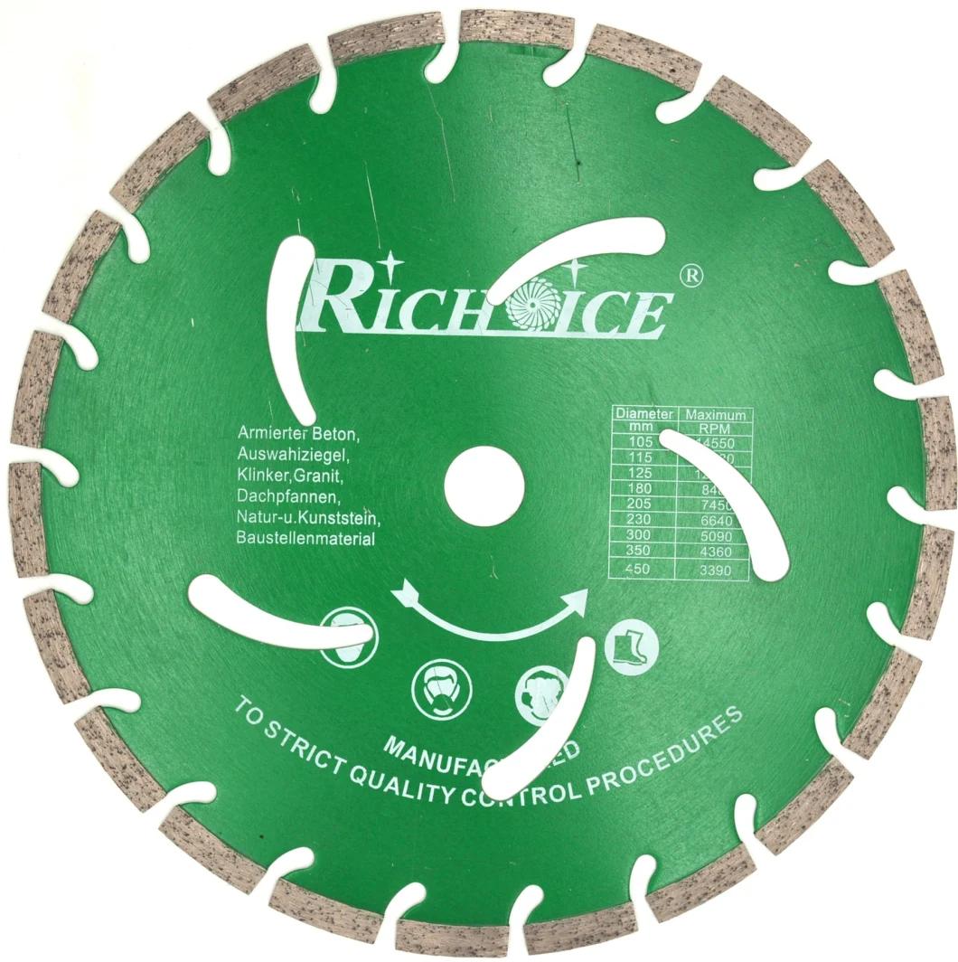 Richoice 180mm Hot Pressed Diamond Saw Blade for Cutting Ceramic