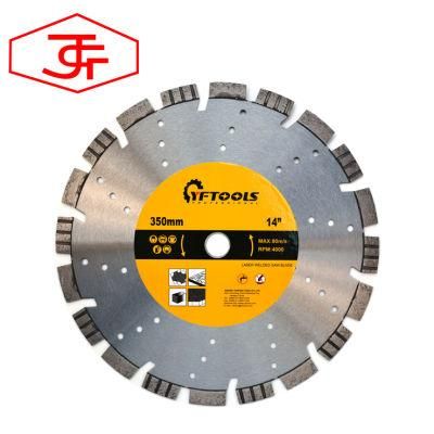 350mm Top Quality Laser Welded Diamond Cutting Disc Granite Stone Saw Blade