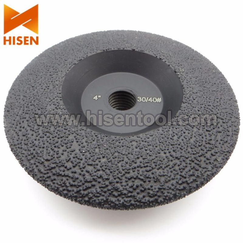 4 Inch Convex Vacuum Brazed Cup Wheel for Stone