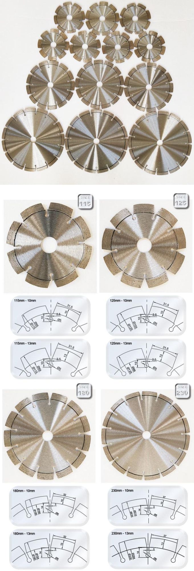 High Quality 350mm Diamond Saw Blade Laser Welded Diamond Reinforced Concrete Cutting Disc