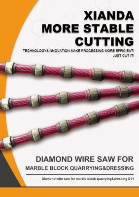 Diamond Wire Saw for Marble Quarry Dressing Stone Cutting Tools Factory