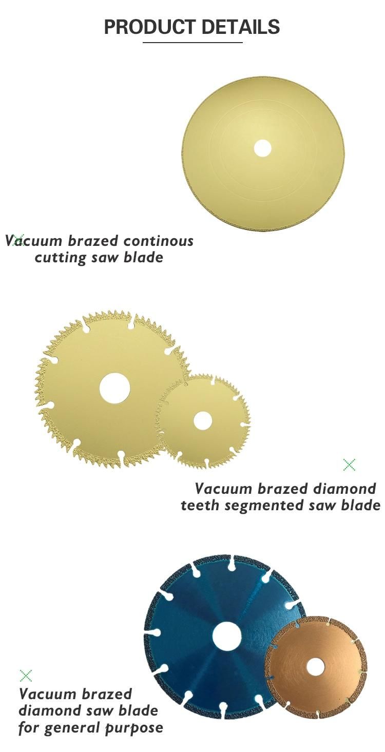 China Brazed Diamond Saw Blade Cutting Discs Tools for Stone Tile