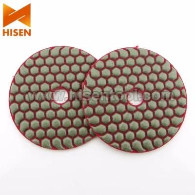 Standard Quality 100mm Hook &amp; Loop Back Dry Flexible Polishing Pads