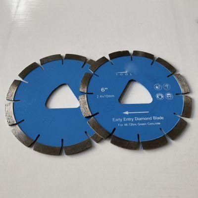 6&quot; Diamond Saw Blade Early Entry Concrete Cutting Disc for Med-Hard Aggregate Concrete