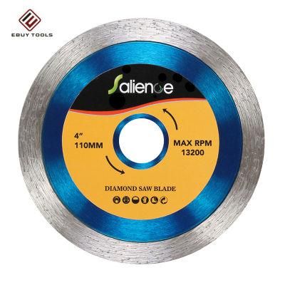 Dia 110mm 4-3/8inch Continuous Rim Porcelain Diamond Blade