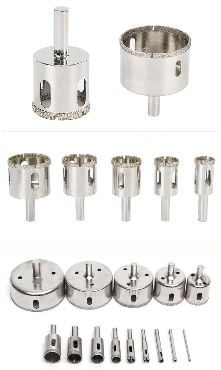 High Quality 1.5mm-- 150mm Electroplate Diamond Drill Bits for Glass