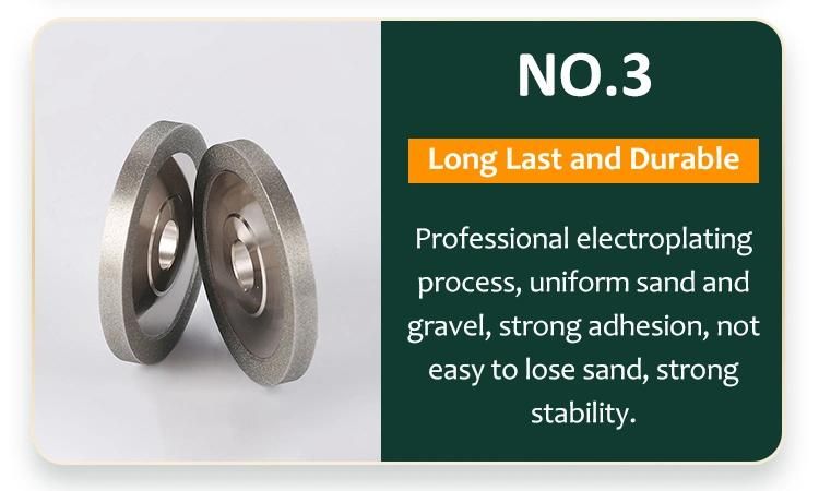 Flat Coated Diamond Electroplated Bond Diamond Grinding Wheel