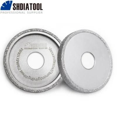 Shdiatool 75X10mm Vacuum Brazed Diamond Flat Grinding Wheel Profile Grinding Wheel for Marble Granite Quartz Ceramic