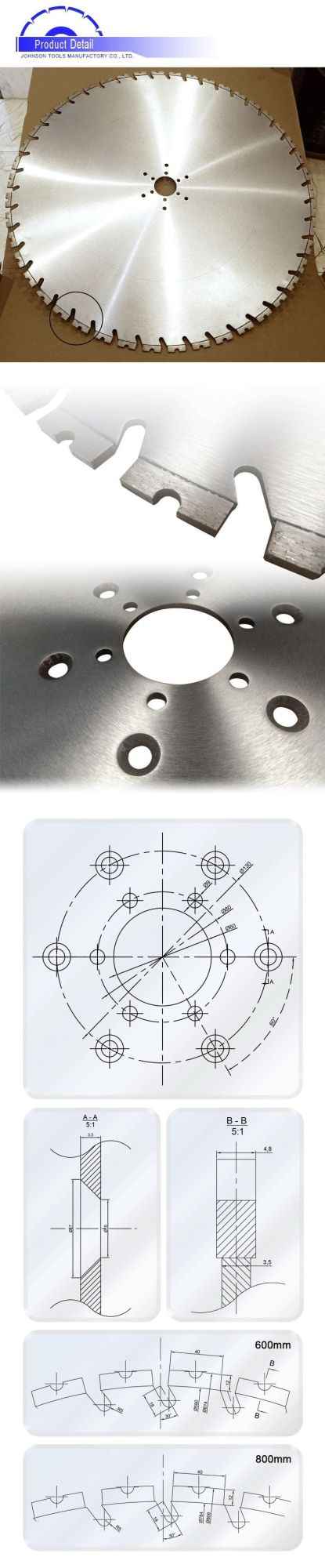 600mm High Performance Diamond Saw Blades for Reinforced Concrete Cutting