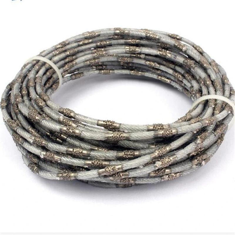 Vacuum Brazed Diamond Wire Saw Rope for Marble Quarry Cutting