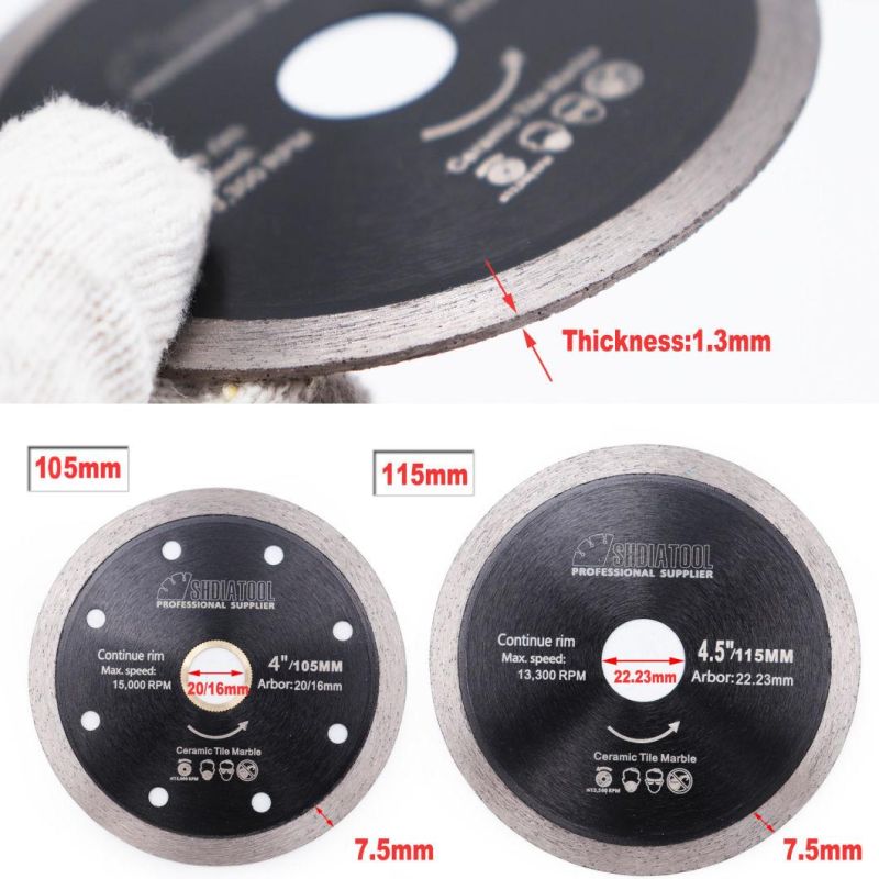 Professional Hot-Pressed Continue Rim Diamond Blade