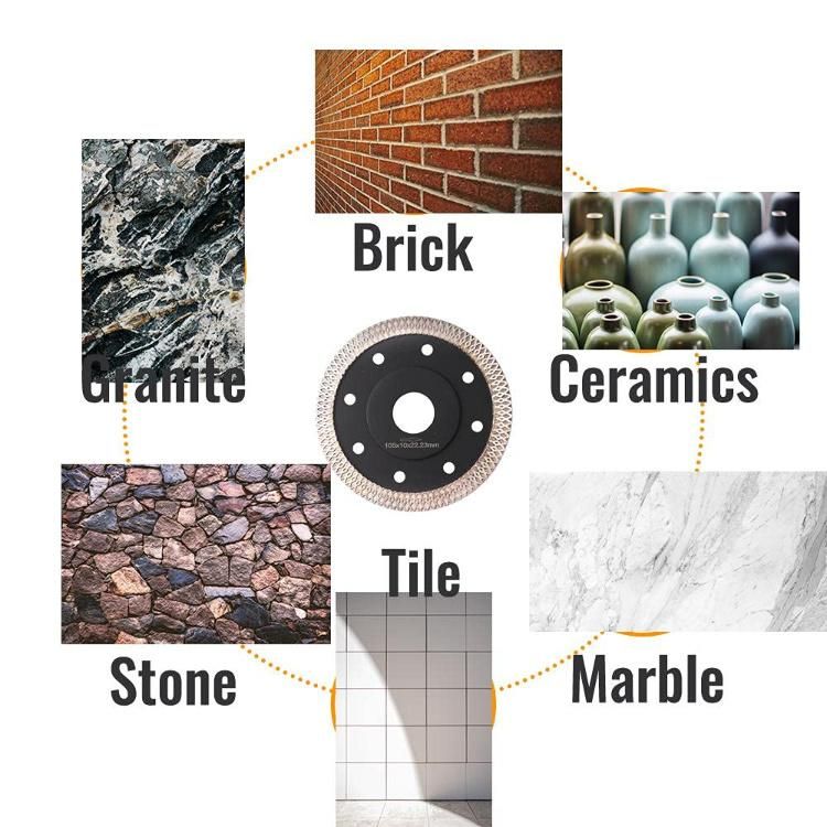 7" Ceramic Cutting Tools Diamond X Mesh Turbo Saw Blades for Tile Porcelain Marble