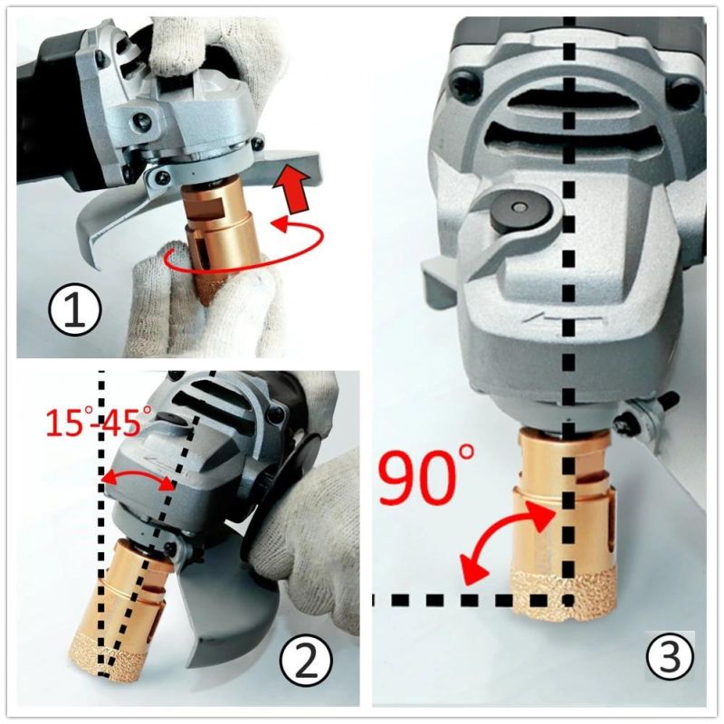 Shdiatool Dia 50mm Vacuum Brazed Diamond Drilling Bits With15mm Diamond Height for Granite Marble Ceramic