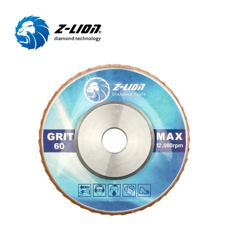 Zlion Electroplating Diamond Flap Abrasive Disc for Toughened Building Reflective Float Acid Etched Glass