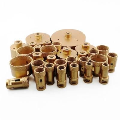 20mm-150mm Tile Core Drilling Bits Vacuum Brazed Diamond Core Bit Porcelain Hole Saw Marble Drill Hole Cutter Drill Bit