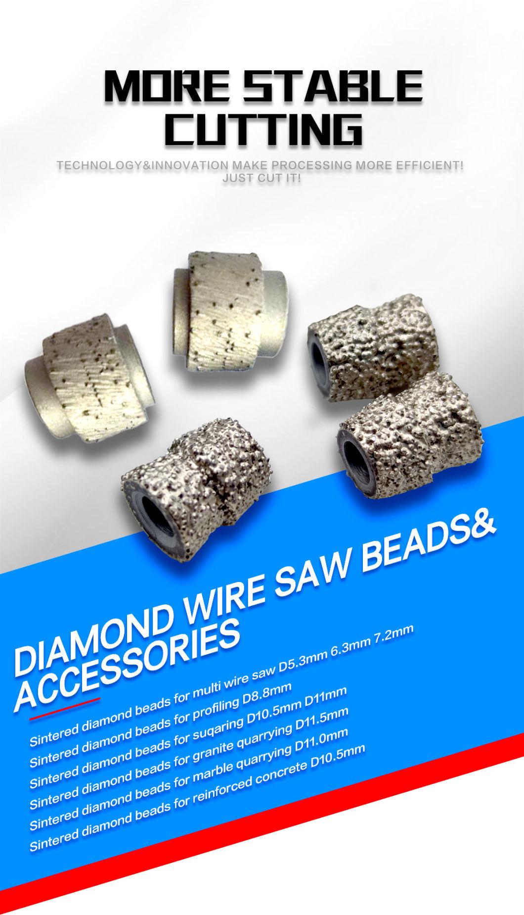 Sintered Diamond Wire Saw Beads for Granite, Marble, Stone, Concrete Diamond Beads Wire Saw Accessories