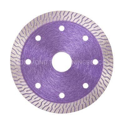 Qifeng Manufacturer Power Tools Leaf Pattern 105mm 110mm 115mm Sintered Turbo Saw Blade for Tiles Cutting