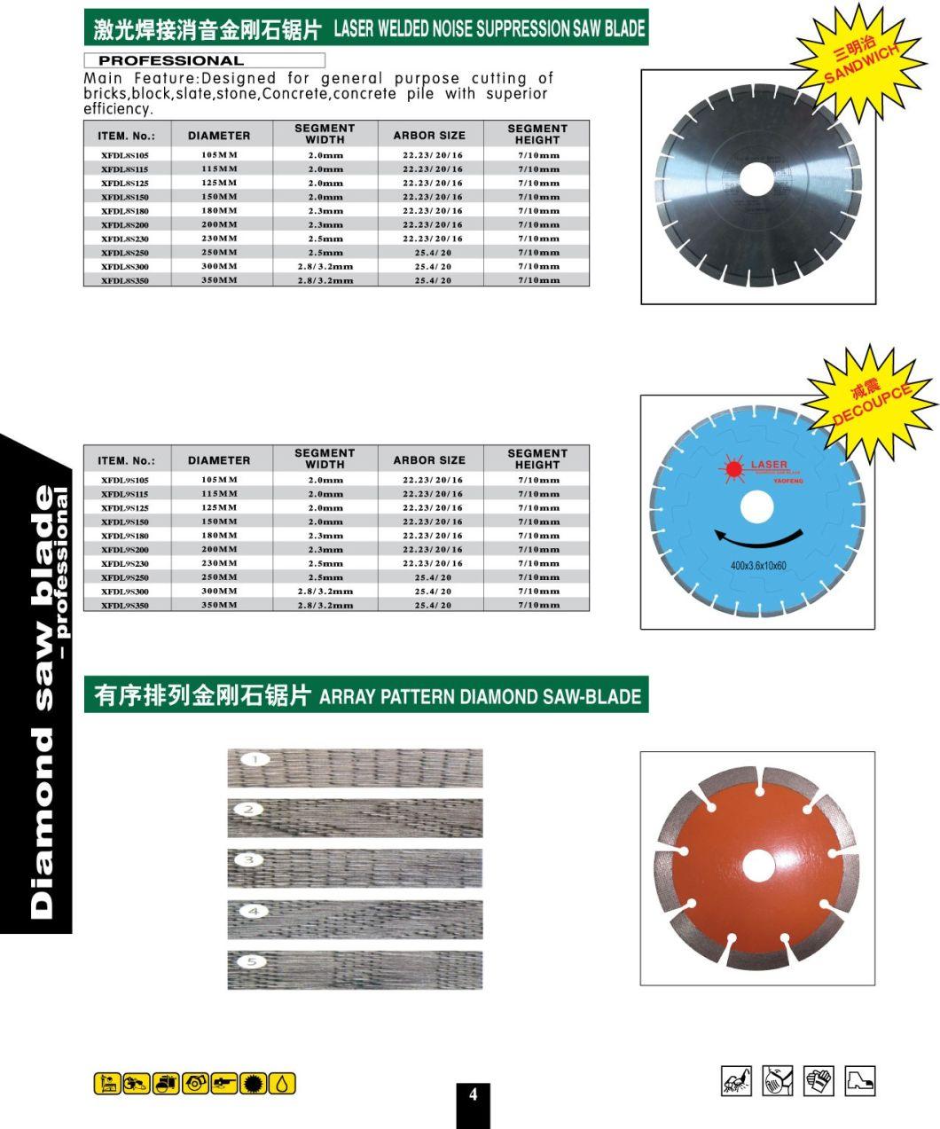 China Factory Good Quality Long Life Laser Diamond Saw Blade