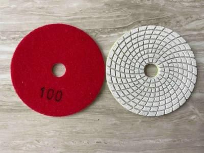 Red Polishing Pad Wet and Dry Hand Tools for Stone DIY 4&quot;