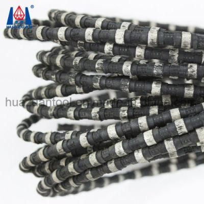 Dia 11-11.5 Marble Rubber Diamond Cutting Wire Rope Saw for Quarrying