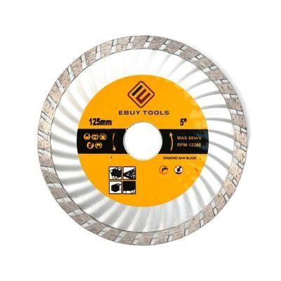 Ebuy Tools Turbo Wave Diamond PCD Saw Blade Circular Continous Rim Cutting Blade for Stone Ceramic Marble Concrete Cutting