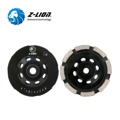 4inch Diamond Single Row Grinding Turbo Cup Wheel with Thread for Angle Grinders