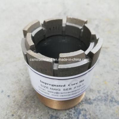 Nwg Hwg Nx Hx Cross Profile Impregnated Diamond Core Bit for Very Hard Rock Drilling