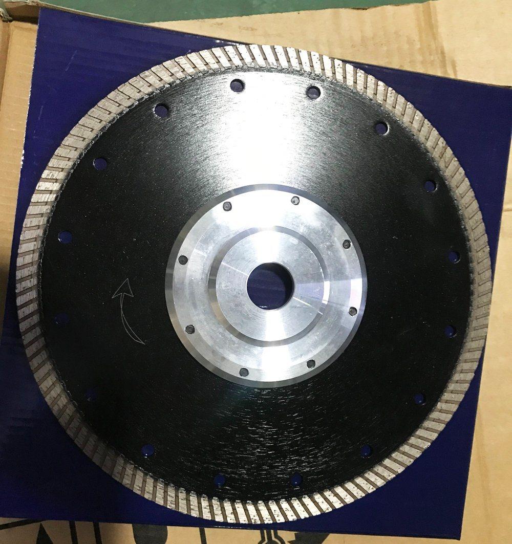 Cutting Tool/in Stock 7 Hot Pressed Sintered Turbo Diamond Saw Blade with Flange for Stone Cutting