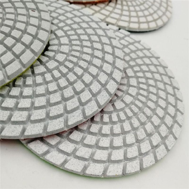 4" Professional Wet Diamond Flexible Polishing Pads for Granite Marble Ceramic