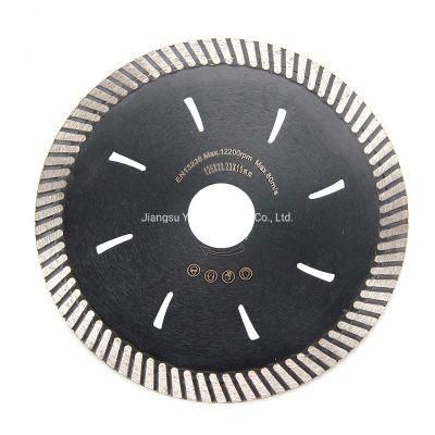 5 Inch Turbo Masonry Diamond Blade, General Purpose Dry or Wet Cutting for Porcelain, Masonry, Concrete.