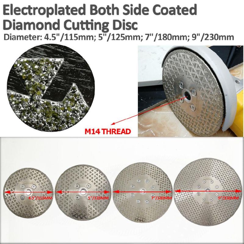 Electroplated Diamond Cutting and Grinding Discs for Granite & Marble, Both Side Coated