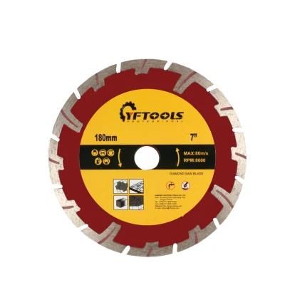 Protective -Tooth Diamond Saw Blade for Stone Cutting 7&prime;&prime; 180mm Circular Blade