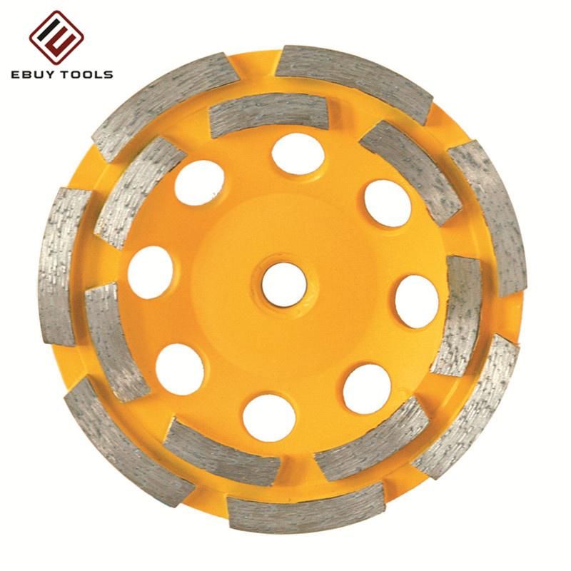 Concrete and Stone Polish Segmented Turbo Double Row Diamond Cup Grinding Wheel