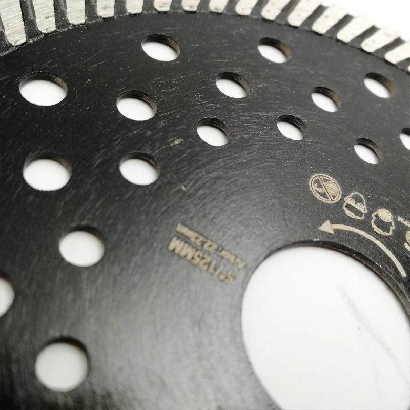 4.5inch/115mm Diamond Turbo Cutting Blades with Multi Holes Fotr Granite Marble Concrete Masonry