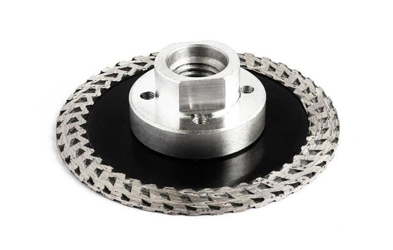 Z-Lion High Quality 3 Inch Hot Pressed Mini Cutting Disc Turbo Rim Diamond Blade with Removable M14 Flange