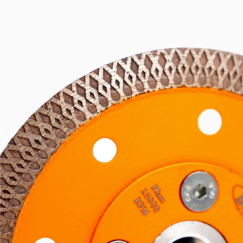 4" 100mm Hot Pressed Sintered Turbo Diamond X Mesh Blade Circular Saw Blade Diamond Disc Cutting Ceramic Blade for Granite Marble and Hard Stones