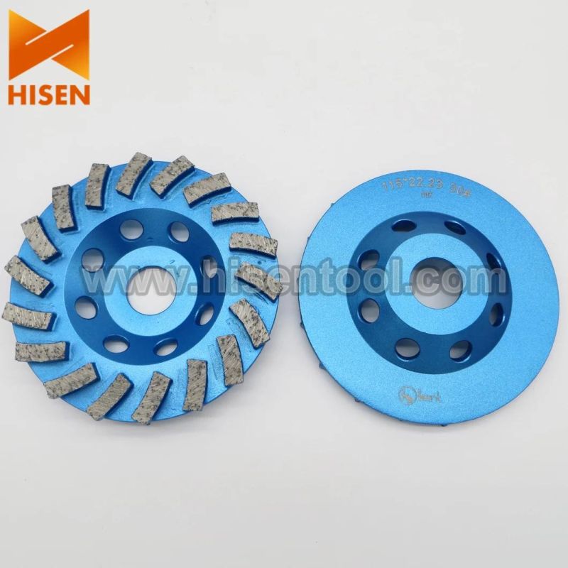 Fast Grinding 125mm Diamond Cup Wheel with 18 Spiral Turbo Segments